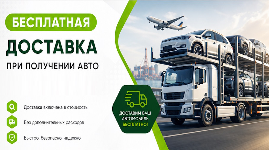 Акция! Бесплатная доставка по Крымске при получении авто